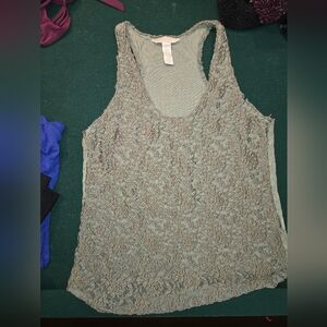 Green lace tank top from banana Republic